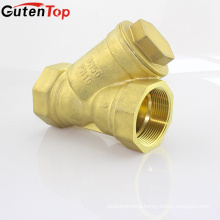 Gutentop High Quality Hydraulic low pressure Y type forged brass swing check filter valve